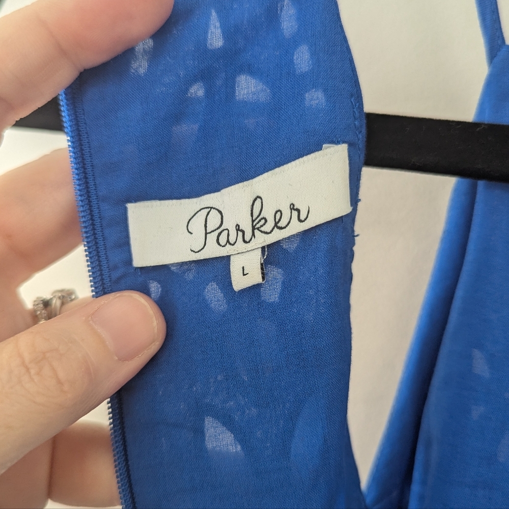 Parker Royal Blue Alana Sleeveless Eyelet Dress - Picture 14 of 15